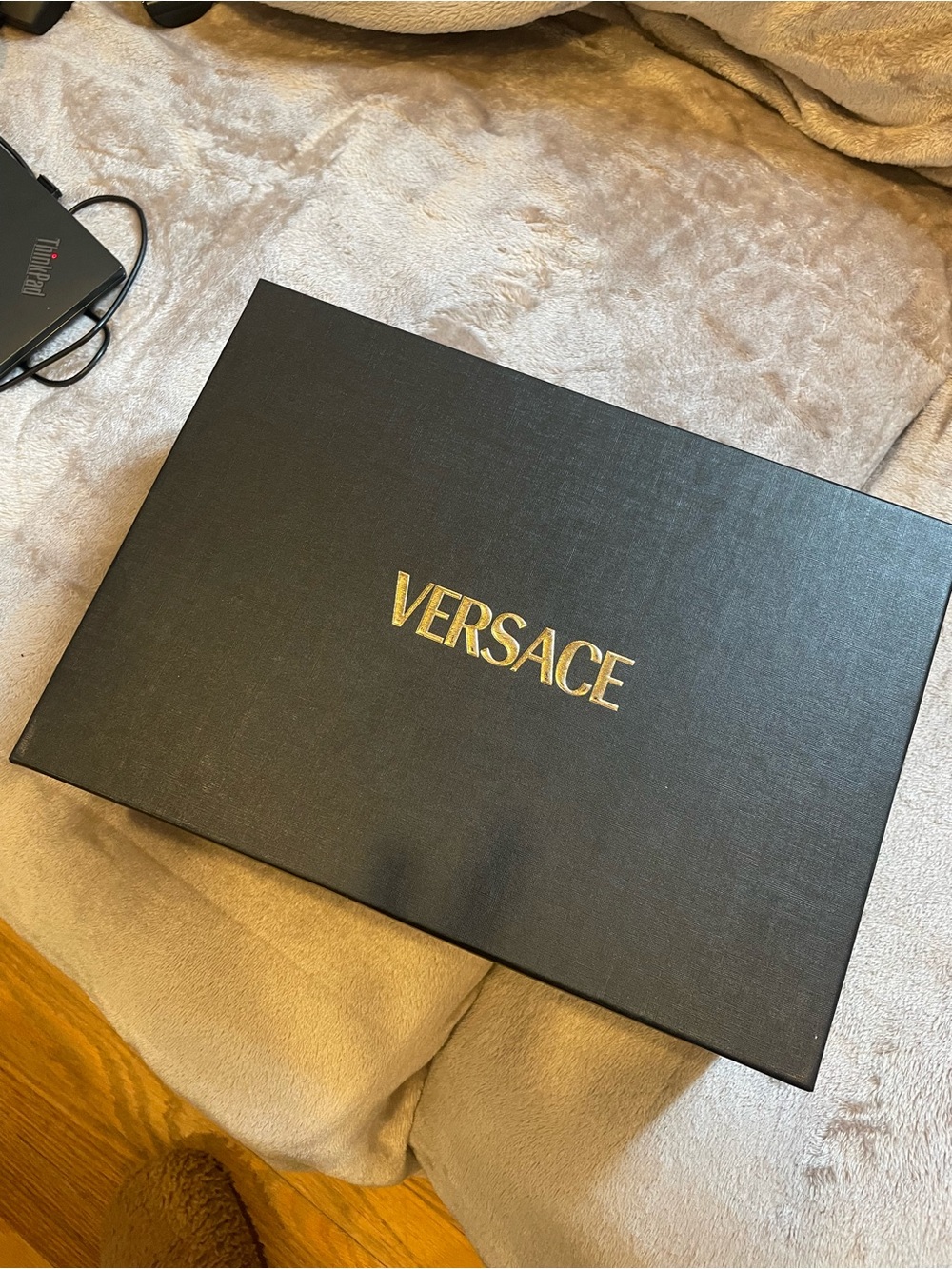 NWOT authentic Versace black shoebox